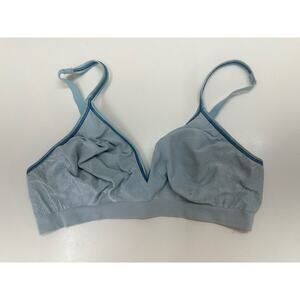 Barley There Womens Bra Size Large Blue Wireless Unpadded